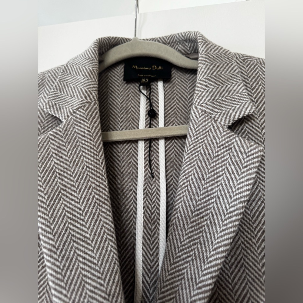 Massimo Dutti Classy Herringbone Blazer